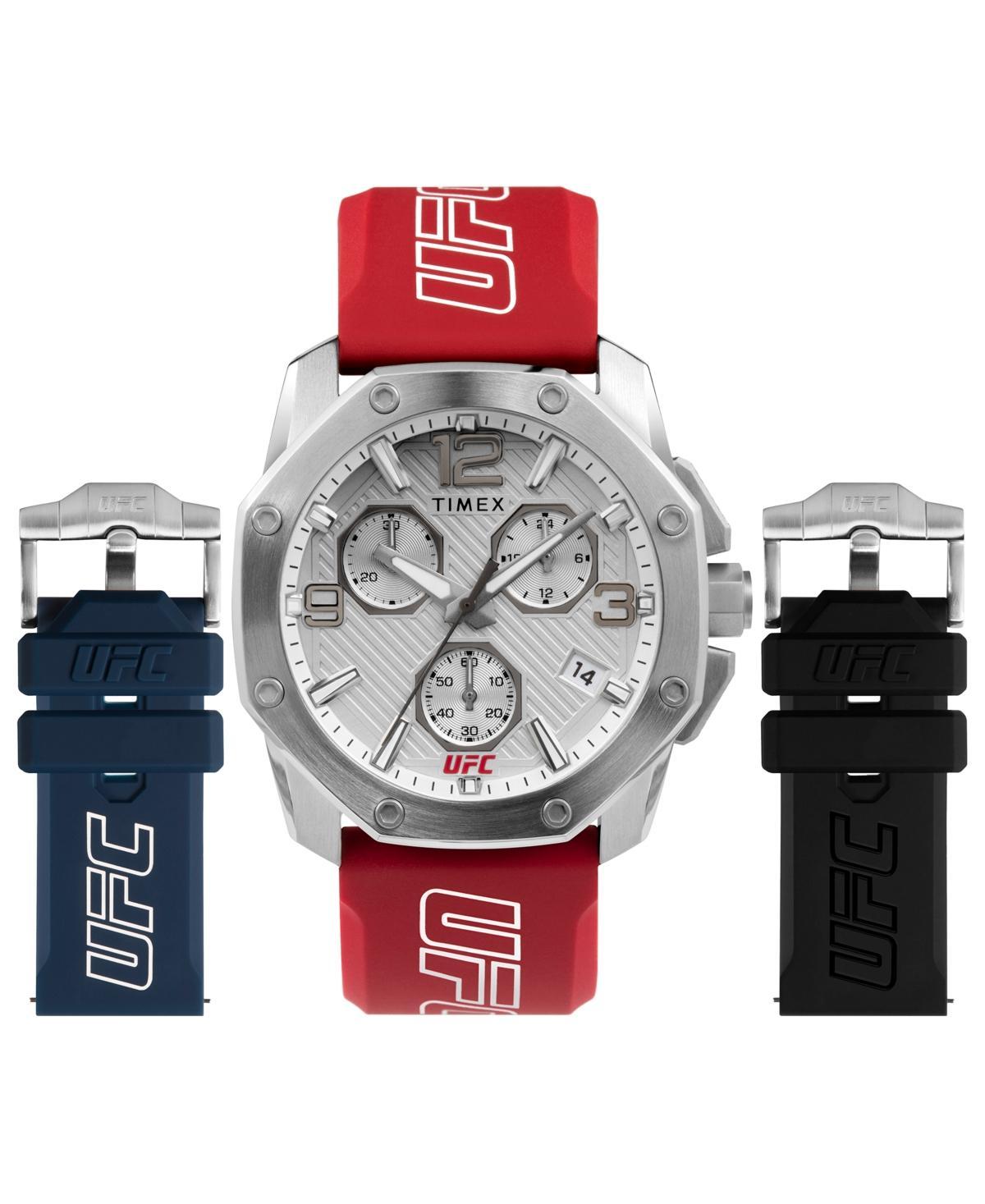 Timex Ufc Mens Quartz Icon Red Silicone Watch 45mm and Strap Gift Set Product Image