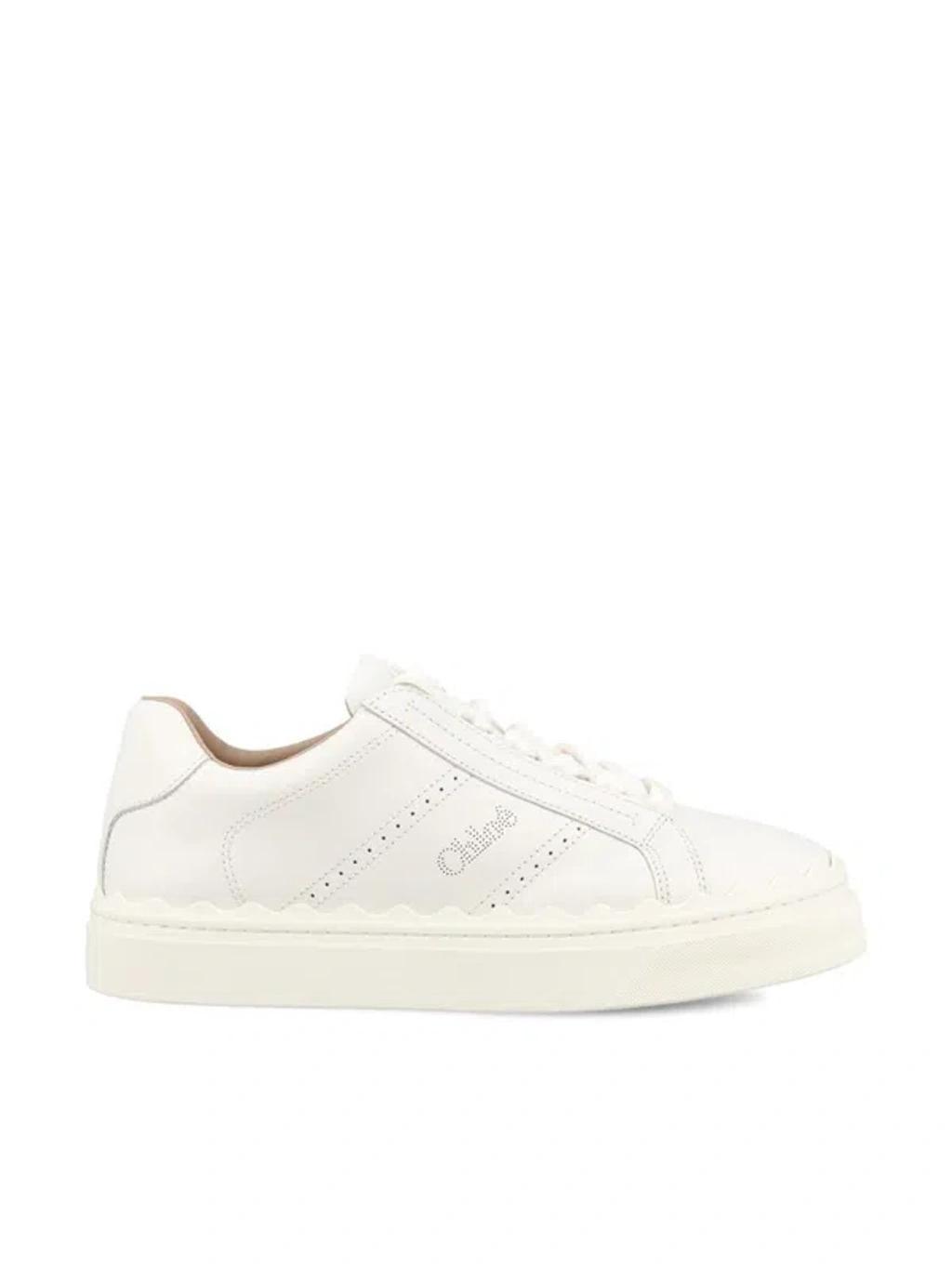 Nama Embroidered Suede And Recycled Mesh Sneakers In White Product Image