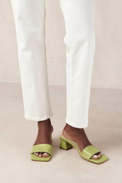 SVEGAN Squared Vegan Leather Mule Heel Womens at Urban Outfitters Product Image