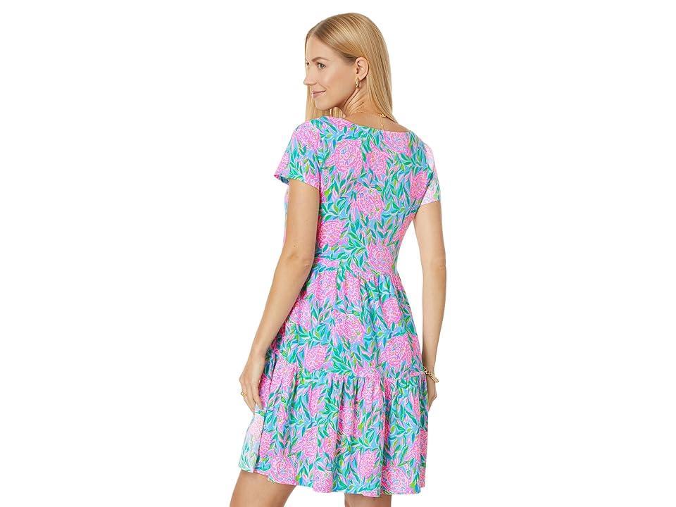 Lilly Pulitzer Geanna Short Sleeve Dress (Frenchie Turtley in Love) Women's Clothing Product Image