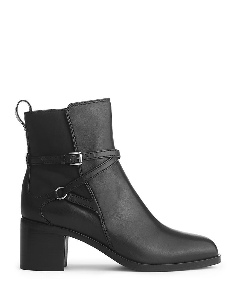 Womens Hazel Buckle 60MM Leather Ankle Boots Product Image