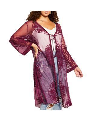 Plus Size Lost Angel Sheer Jacket Product Image