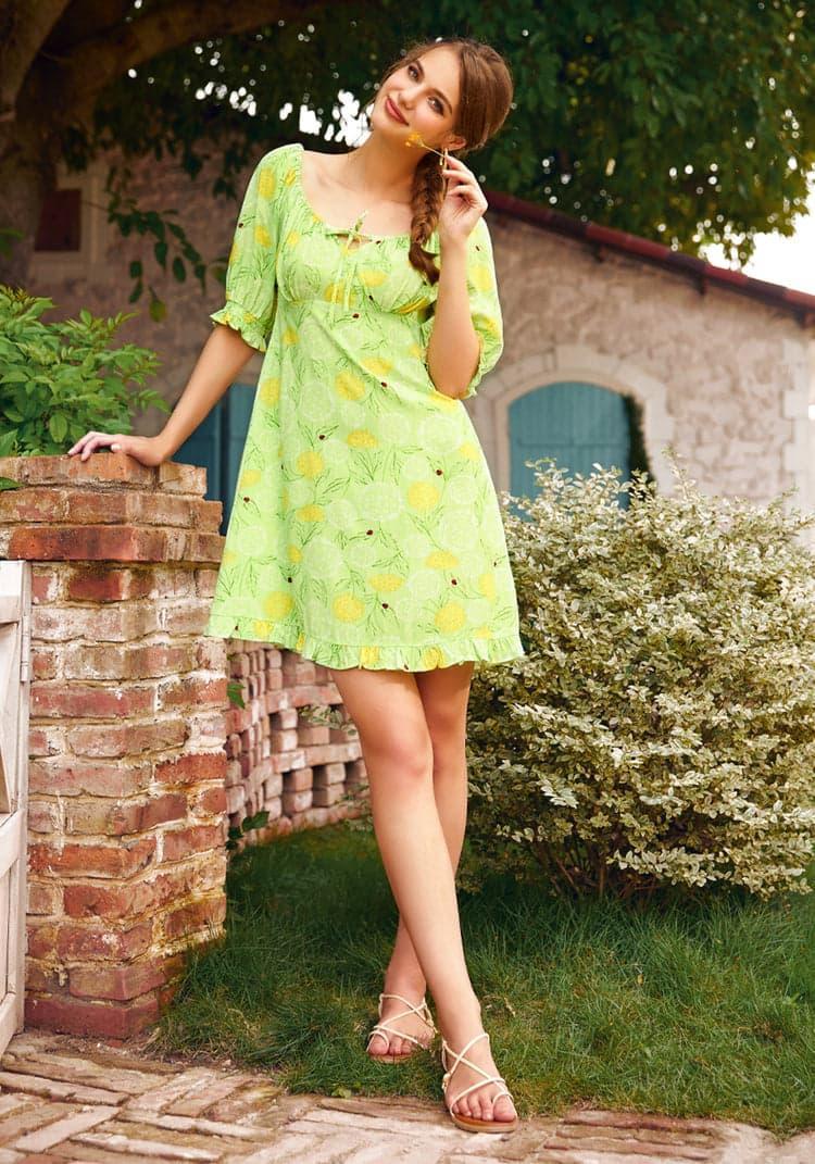 Picnic in Paradise Babydoll Dress Product Image