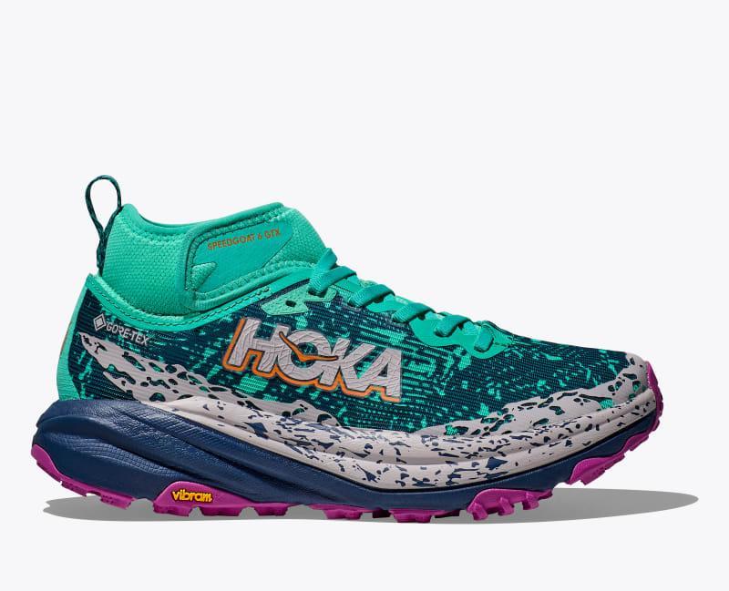 HOKA Womens Speedgoat 6 Mid GTX Shoes in Asteroid/Cosmic Grey, Size 10 Product Image