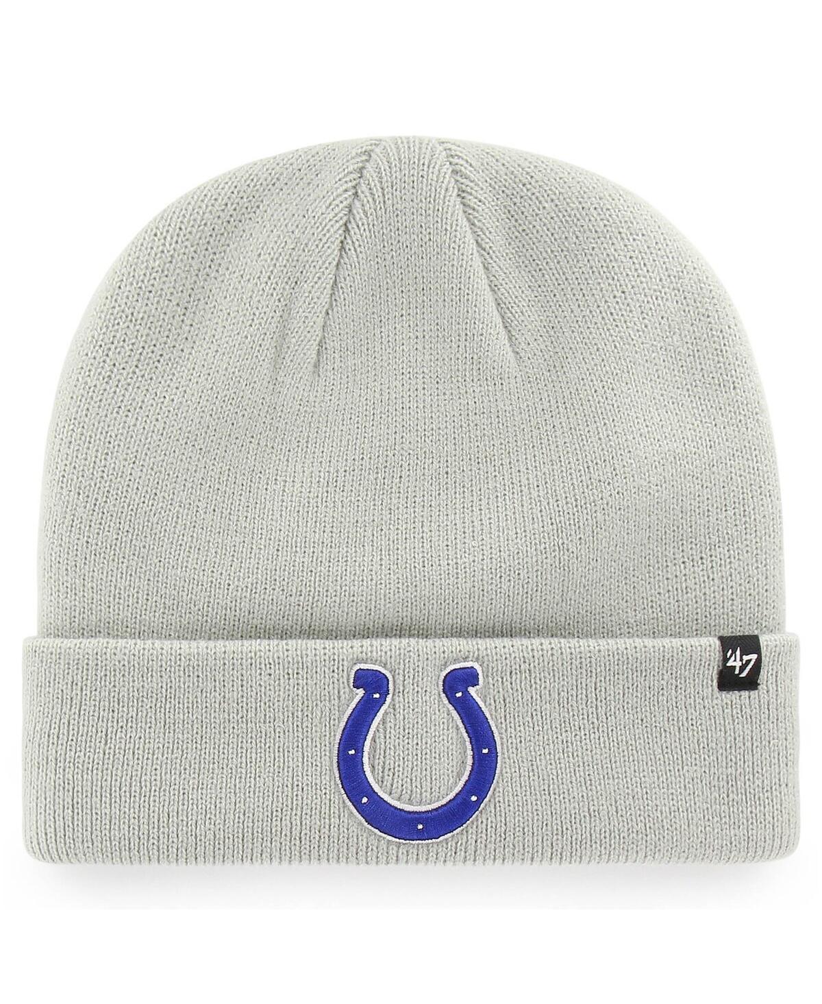 Mens 47 Gray Indianapolis Colts Secondary Basic Cuffed Knit Hat Product Image