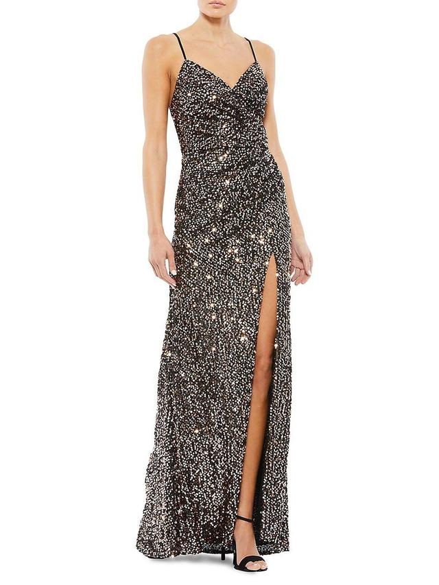 Womens Ieena Sequined Wrap Gown Product Image