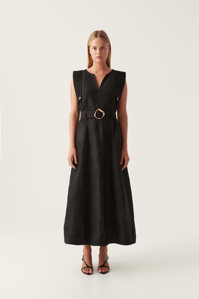 Lyric Belted Midi Dress Product Image