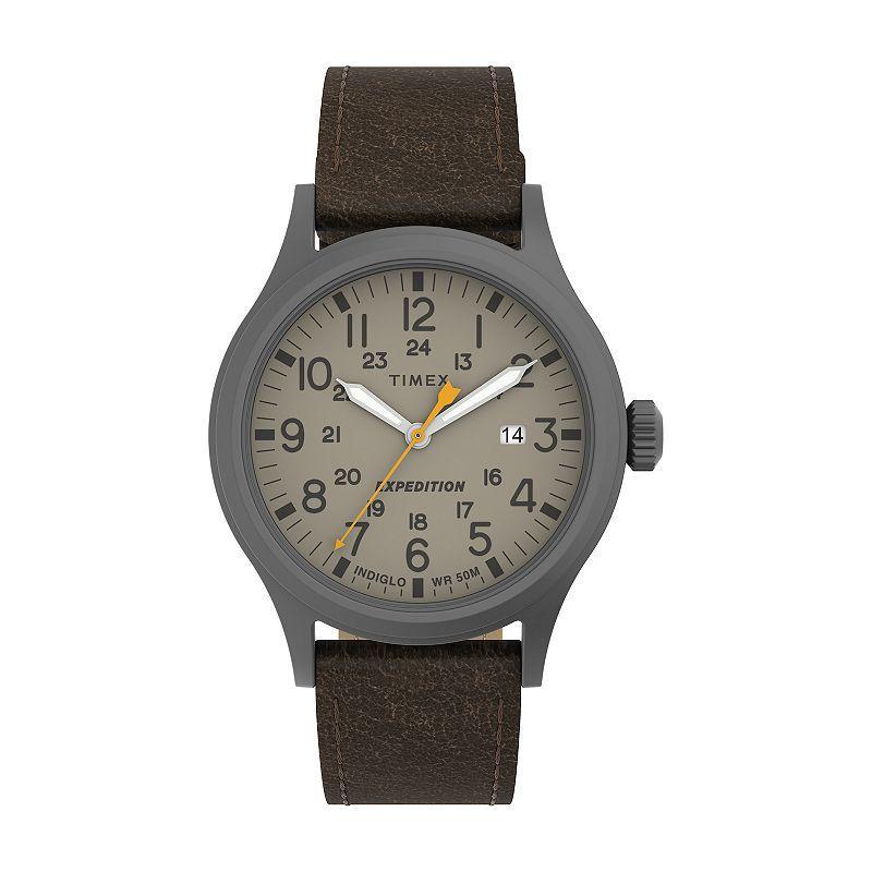 Timex Expedition Scout Mens Leather Strap Watch - TW4B23100JT Brown Product Image