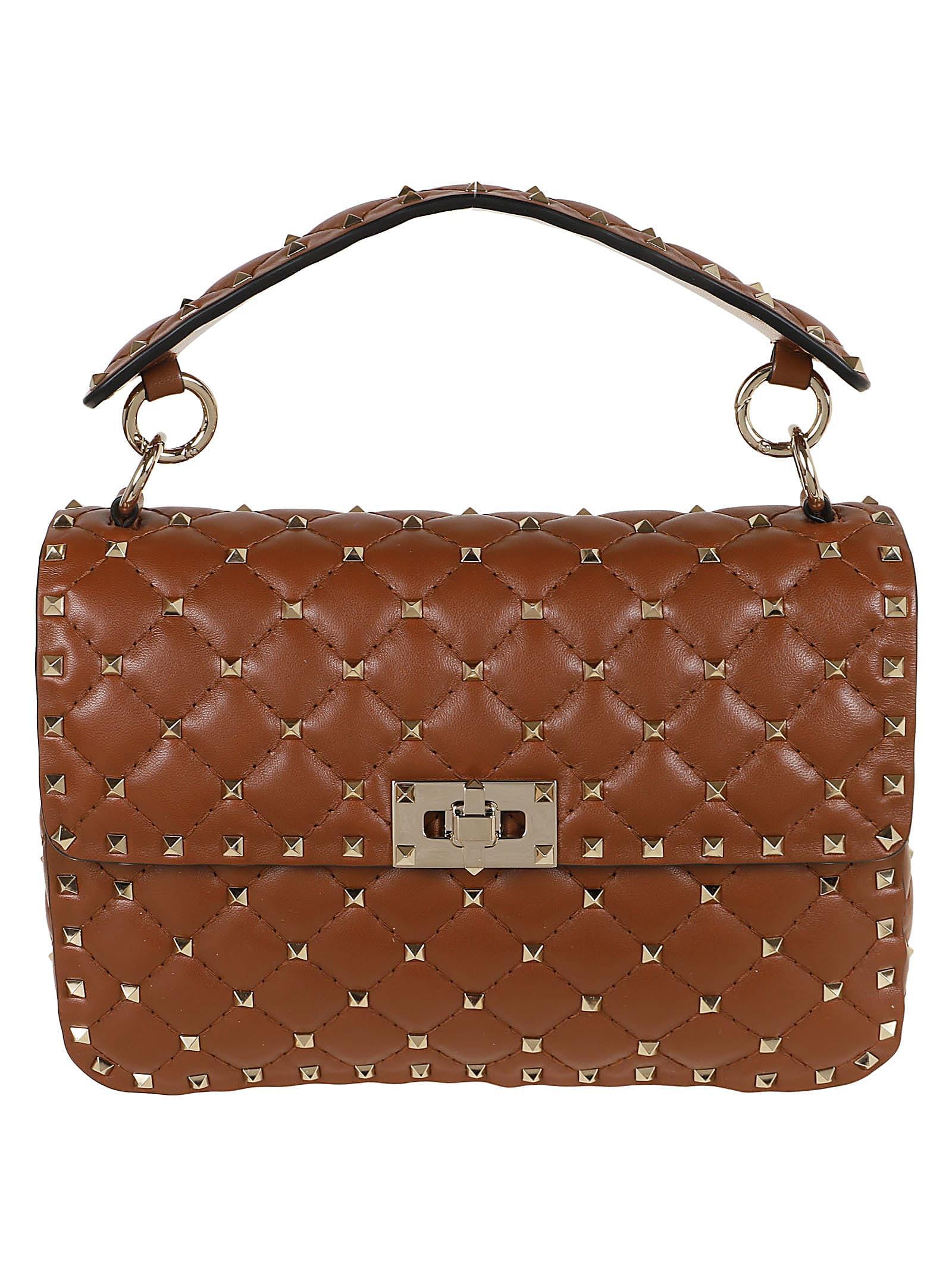 Medium Shoulder Bag Spike Rockstud In Brown Product Image