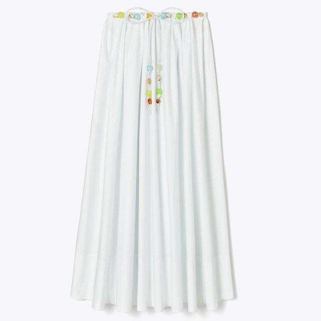 Beaded Cotton Poplin Skirt Product Image