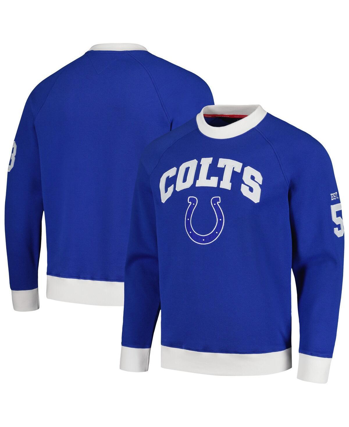 Mens Tommy Hilfiger Royal Indianapolis Colts Reese Raglan Tri-Blend Pullover Sweatshirt - Royal Product Image