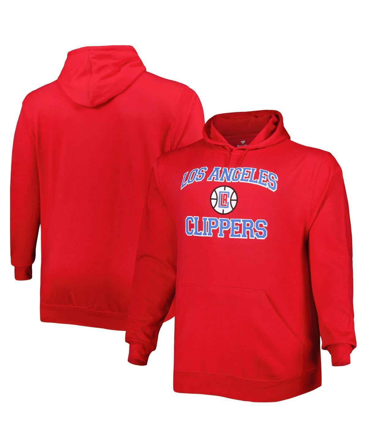 Mens Red LA Clippers Big & Tall Heart & Soul Pullover Hoodie CLP Red Product Image