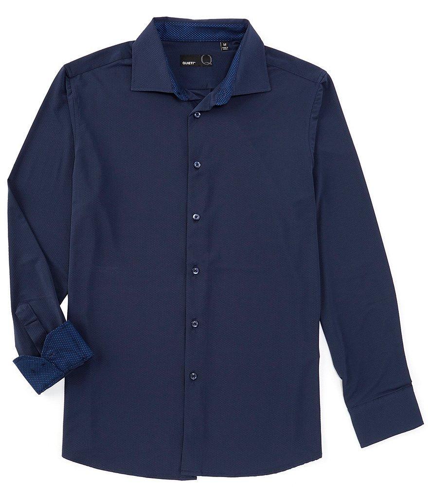 Quieti Stretch Solid Dobby Long Sleeve Woven Shirt Product Image