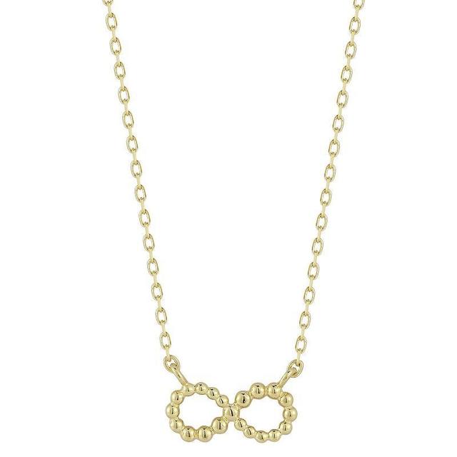 LUMINOR GOLD 14k Gold Bubble Infinity Necklace, Womens Yellow Product Image