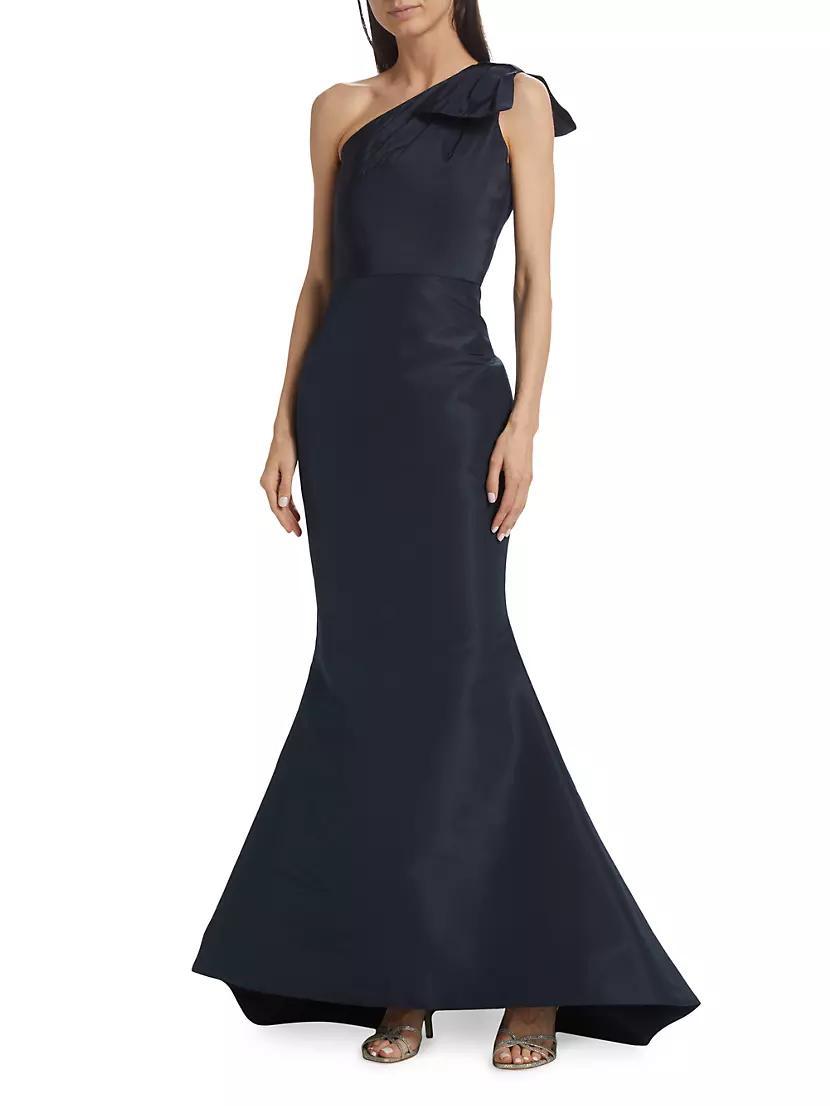 Silk Faille One-Shoulder Gown Product Image