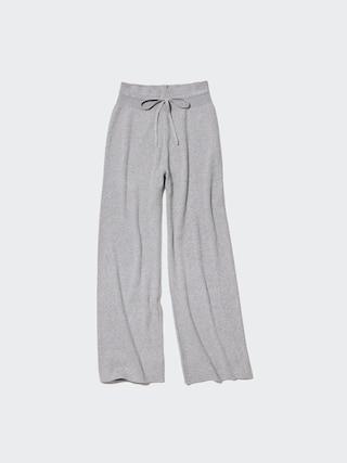 UNIQLO US Women's Washable Knit Ribbed Pants Gray XS UNIQLO US  XS  female Product Image