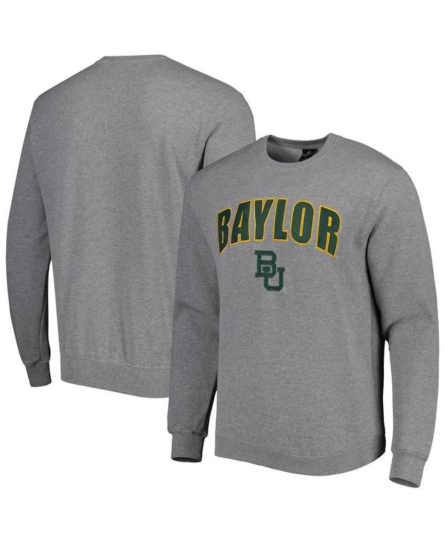 Mens Colosseum Heathered Gray Baylor Bears Arch & Logo Pullover Sweatshirt Product Image