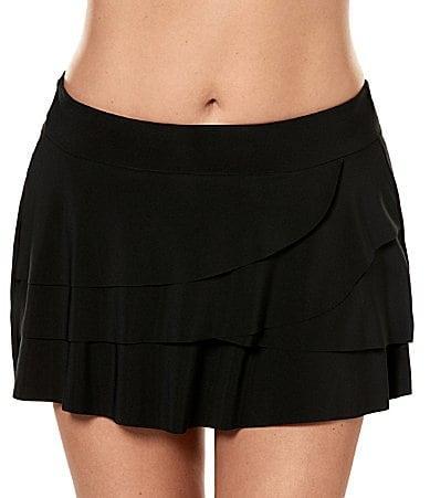 Miraclesuit Solids Layered Ruffle Skirt Product Image