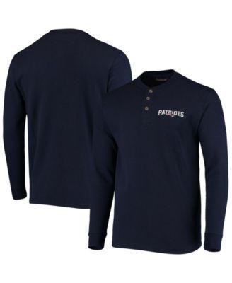 Mens Dunbrooke New England Patriots Logo Maverick Thermal Henley Long Sleeve T-Shirt Blue Product Image