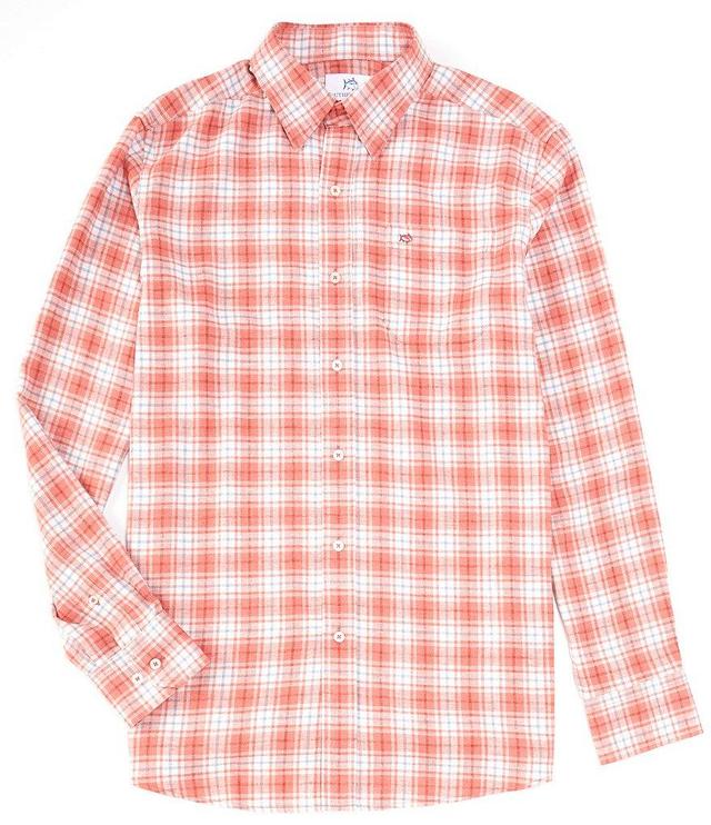 Southern Tide Beach Flannel Heather Howland Plaid Long-Sleeve Woven Shirt Product Image