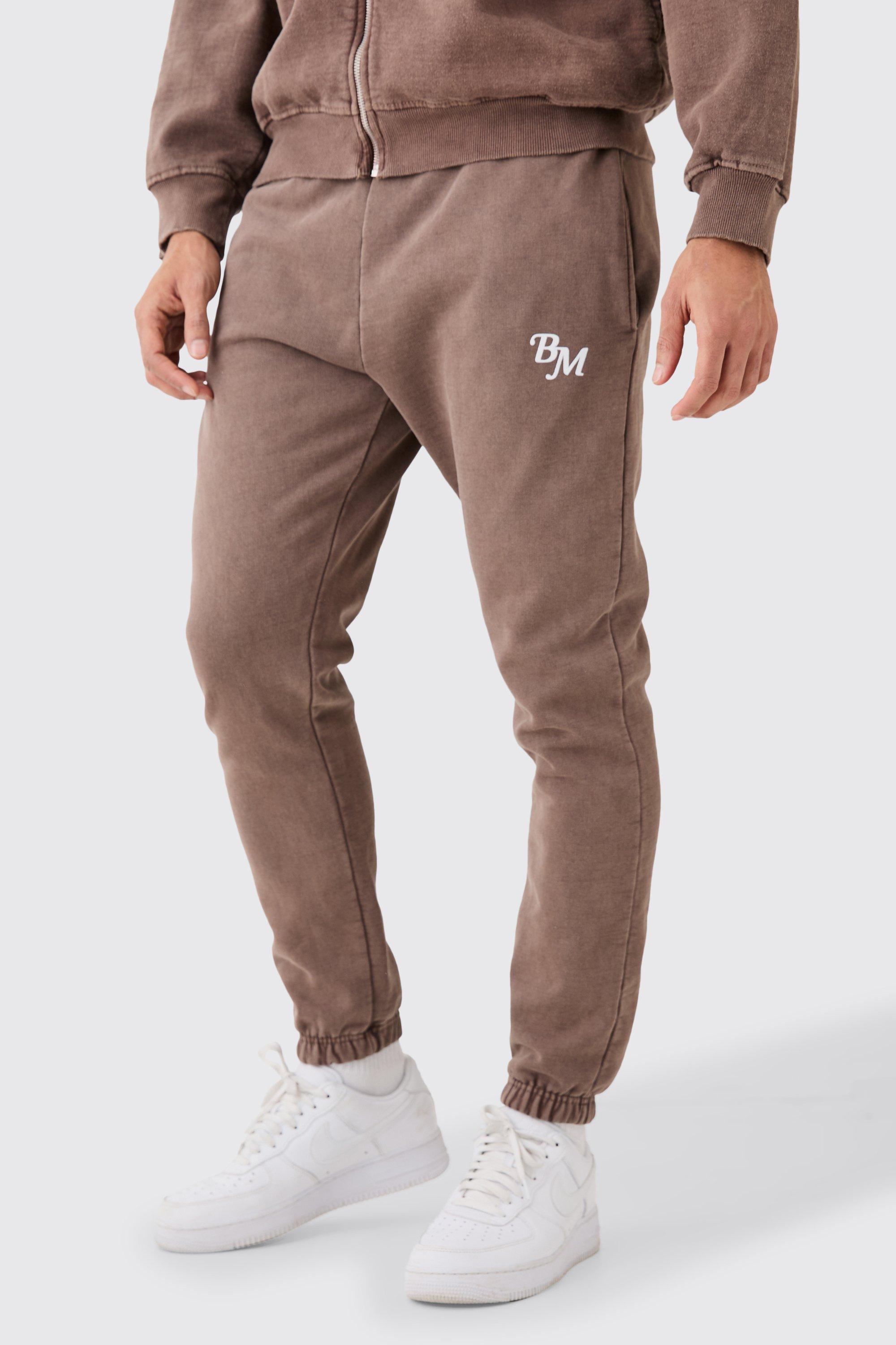 Slim Overdye Bm Heavyweight Jogger | boohooMAN USA Product Image