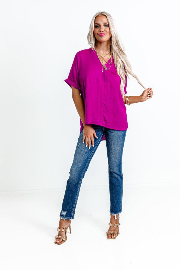 Stylish Setting Shift Top in Berry Product Image