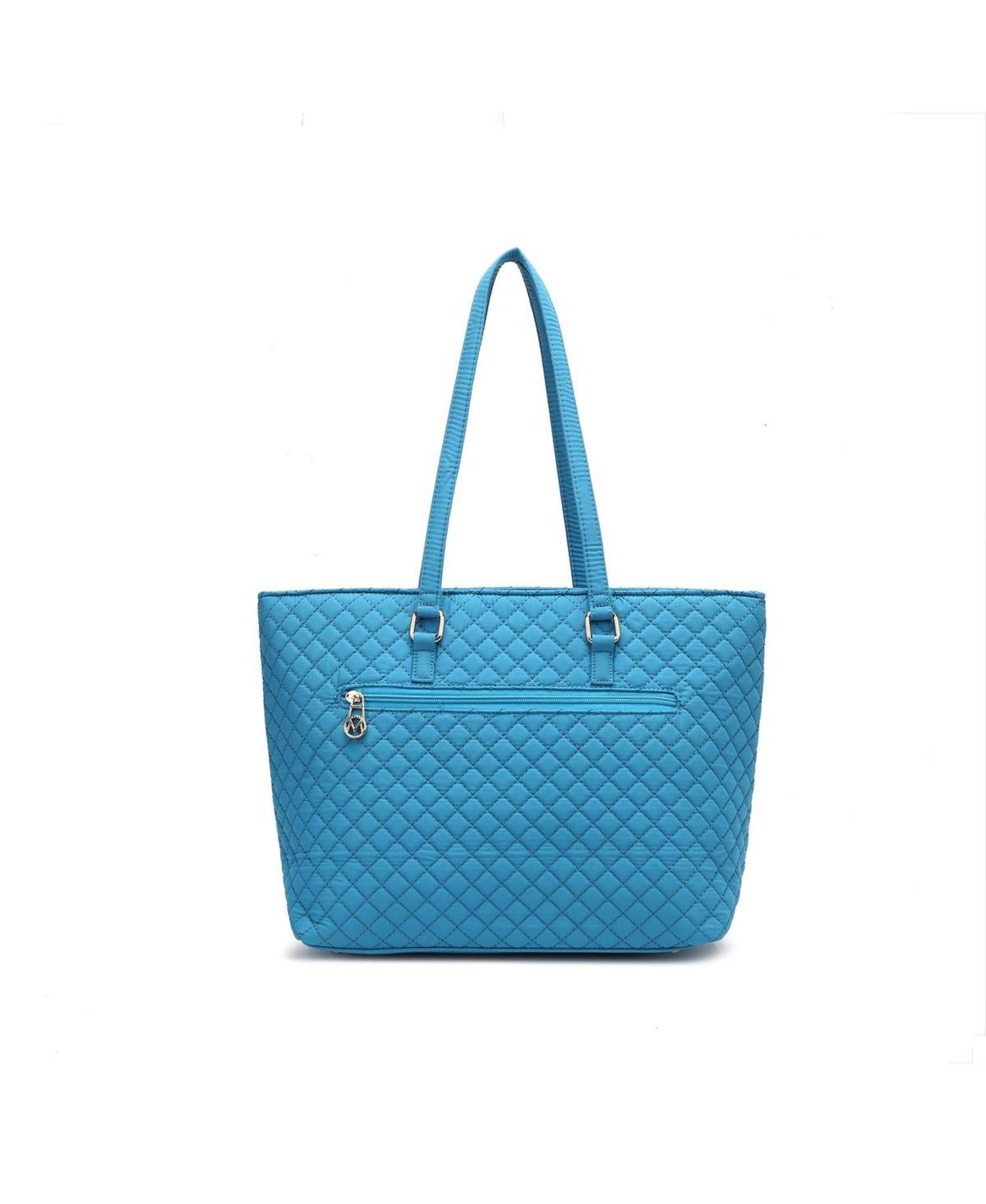 Mkf Collection Hallie Solid Quilted Cotton Women s Tote Bag by Mia K Product Image