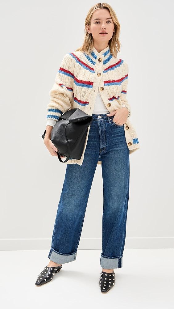 MOTHER The Mock Neck Button Cardigan | Shopbop Product Image