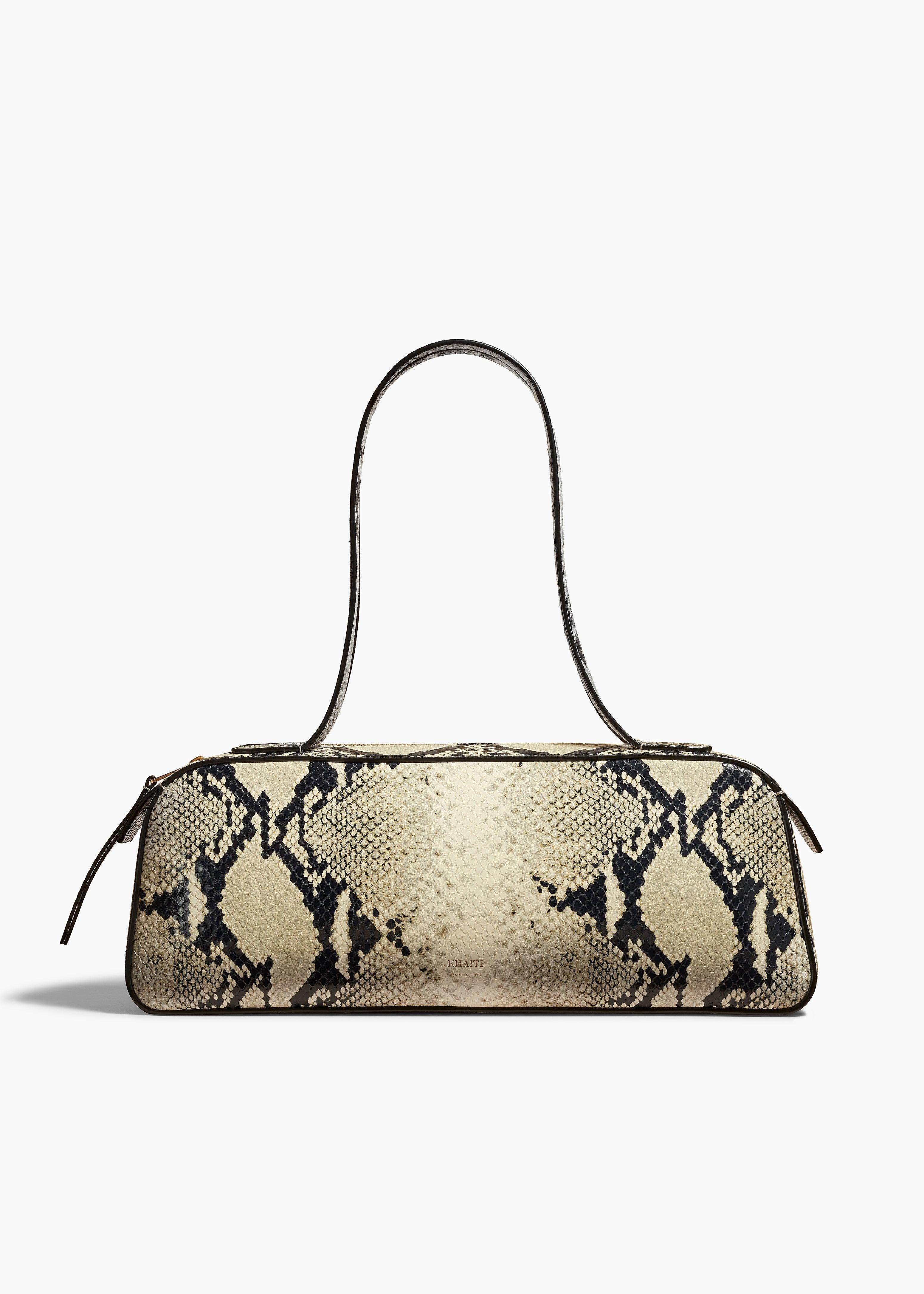 Simona Shoulder Bag in Natural Python-Embossed Leather Product Image