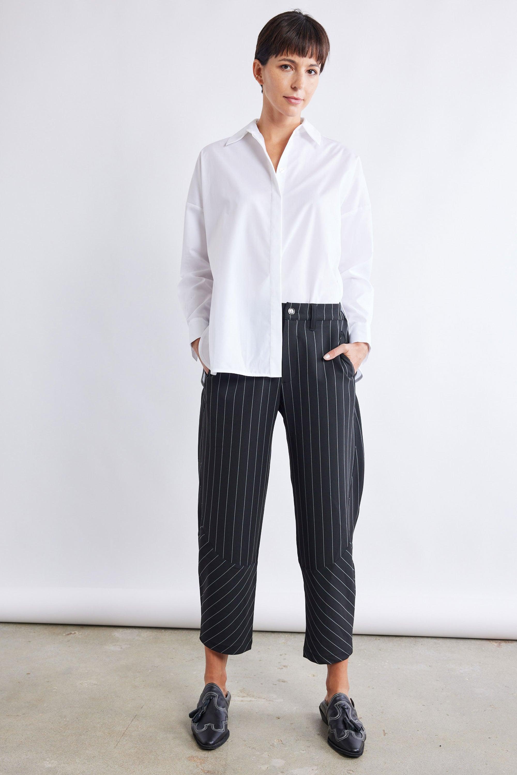 The Pinstripe Wide-ish Pants Product Image