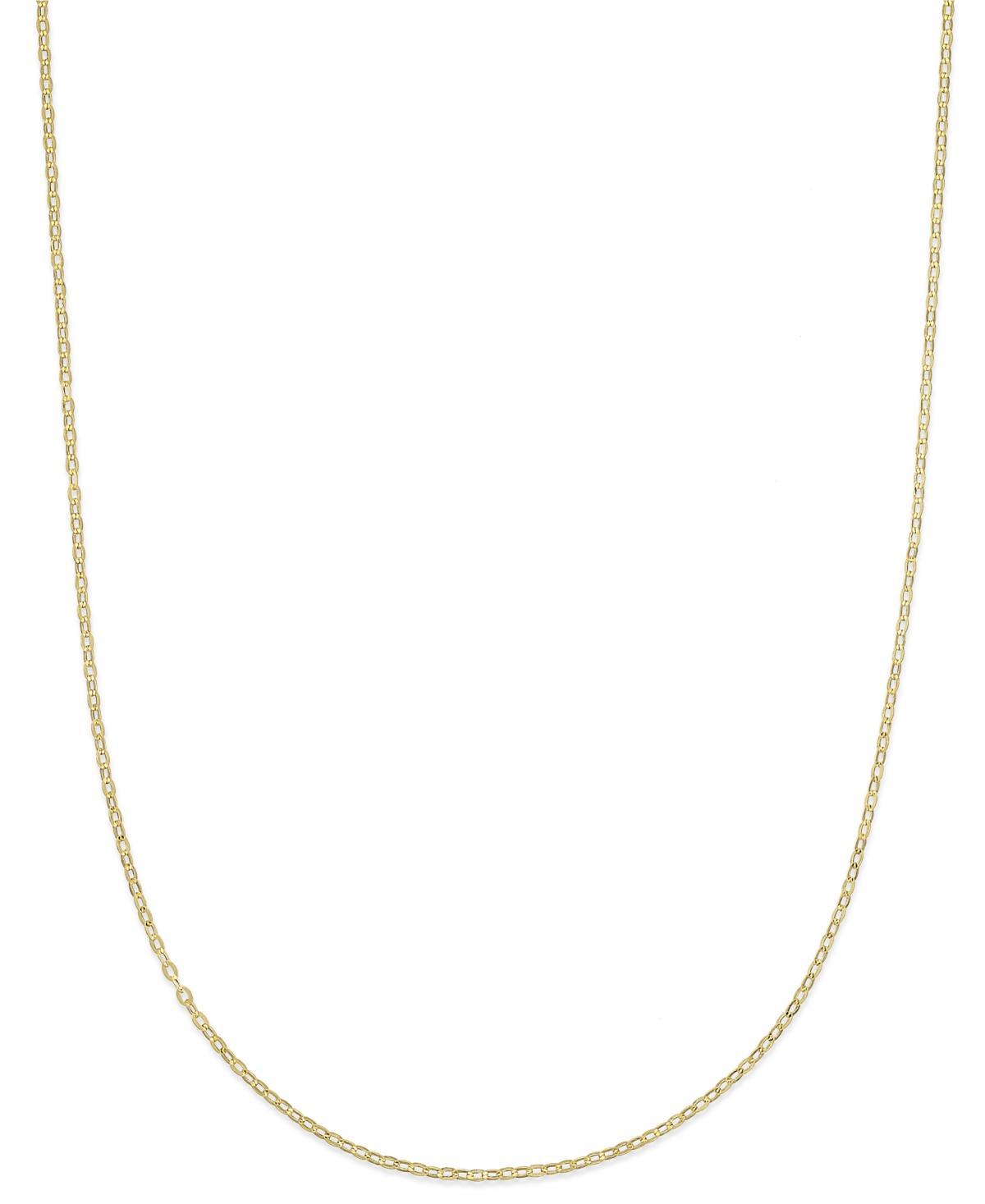 Italian Gold 18 Flat Rolo Chain Necklace (1-3/8mm) in 14k Gold Product Image