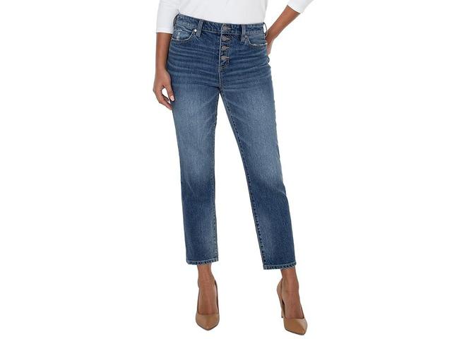 Liverpool Los Angeles High-Rise Non-Skinny Skinny with Exposed Button Fly in Highland Drive (Highland Drive) Women's Jeans Product Image