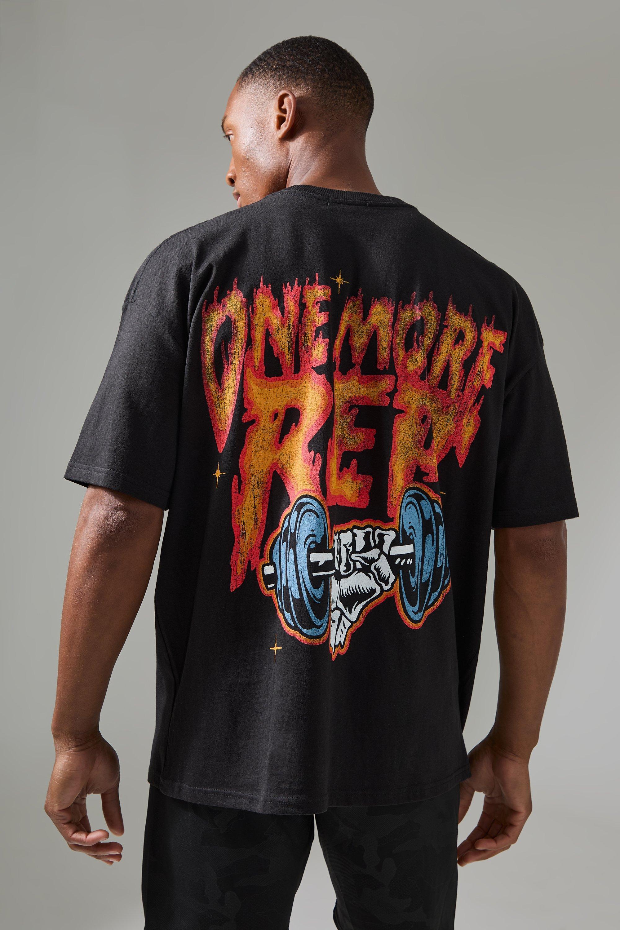 Man Active One More Rep Graphic Oversized T-shirt | boohooMAN USA product image