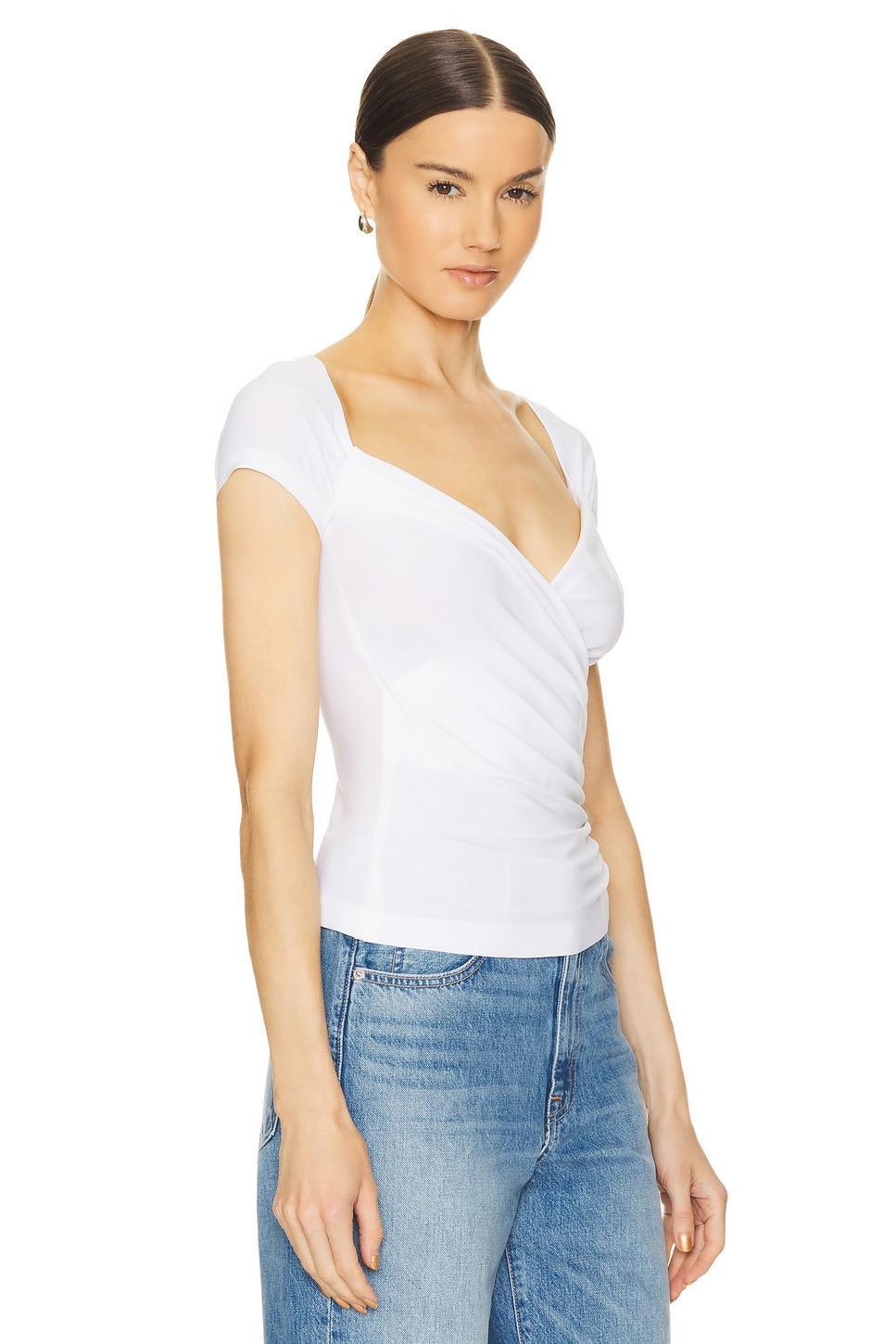 Cap Sleeve Sweetheart Side Drape Top Norma Kamali Product Image