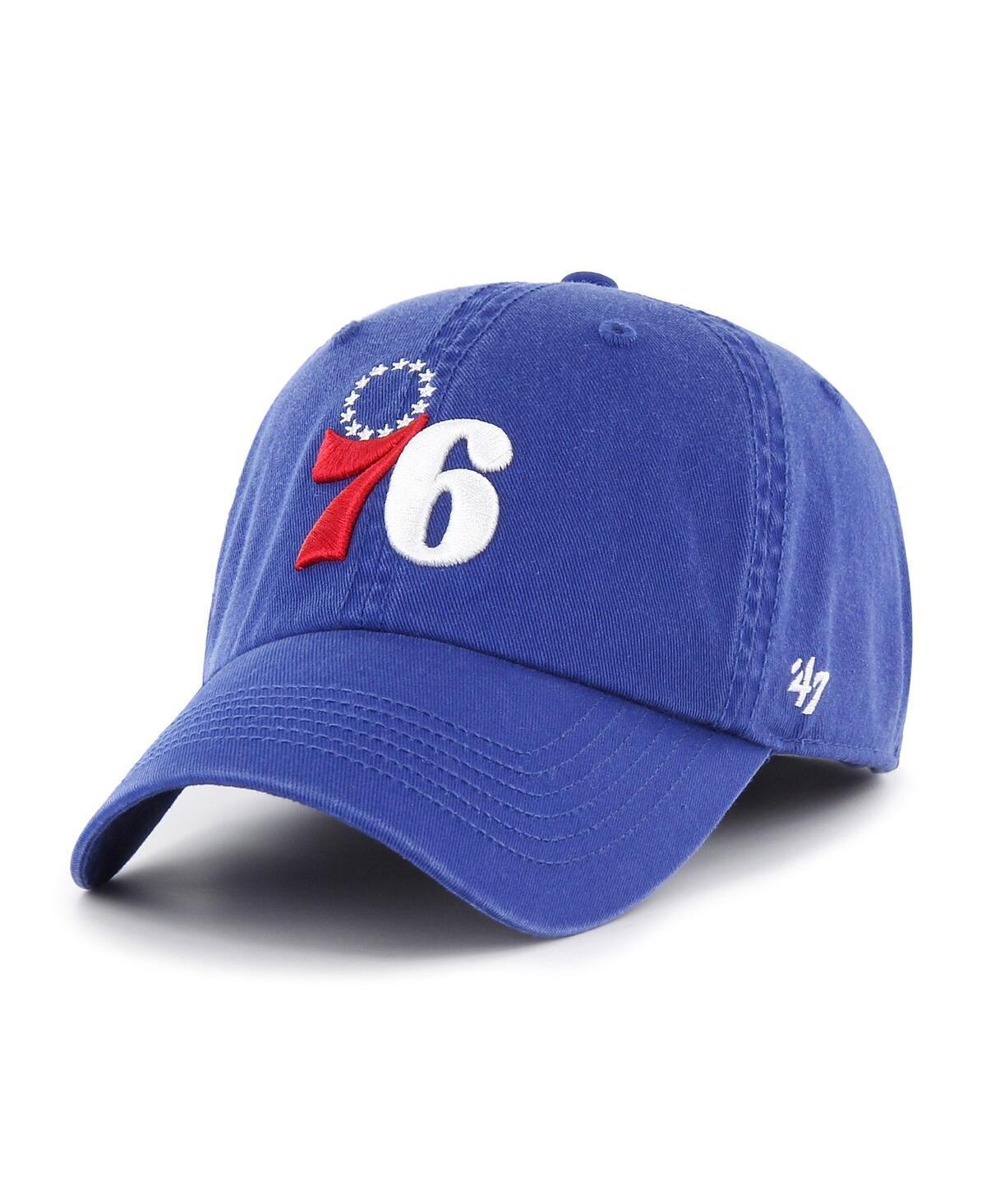 Mens 47 Royal Philadelphia 76ers Classic Franchise Fitted Hat Product Image