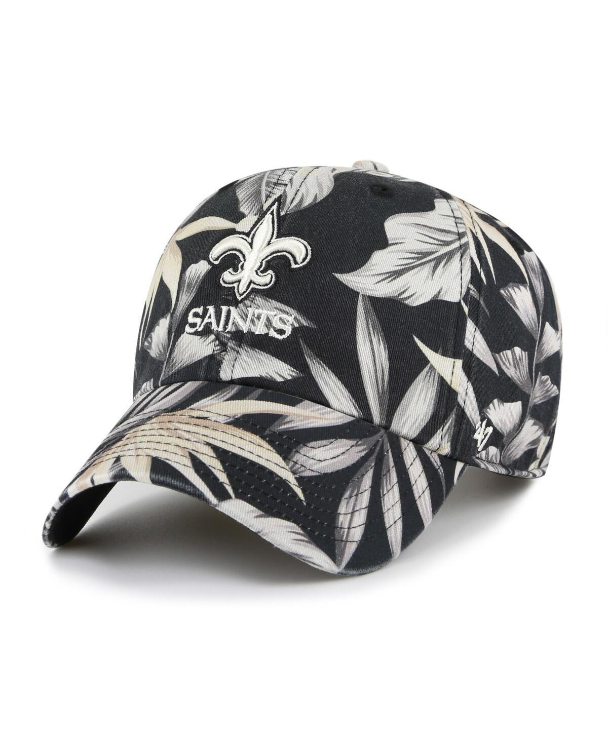 47 Brand Mens Black New Orleans Saints Tropicalia Clean Up Adjustable Hat Product Image