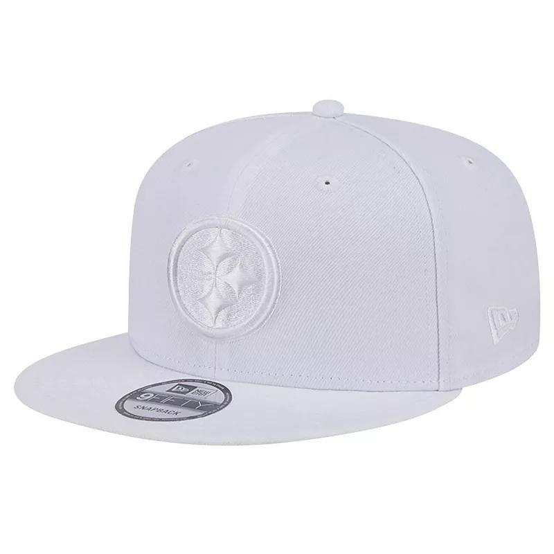 Mens New Era Pittsburgh Steelers Main White 9FIFTY Snapback Hat Product Image