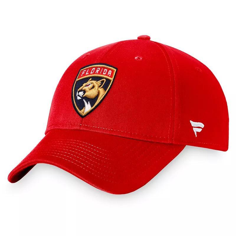 Mens Fanatics Branded Red Florida Panthers Core Adjustable Hat Product Image