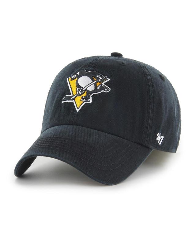 Mens 47 Brand Black Pittsburgh Penguins Classic Franchise Fitted Hat Product Image