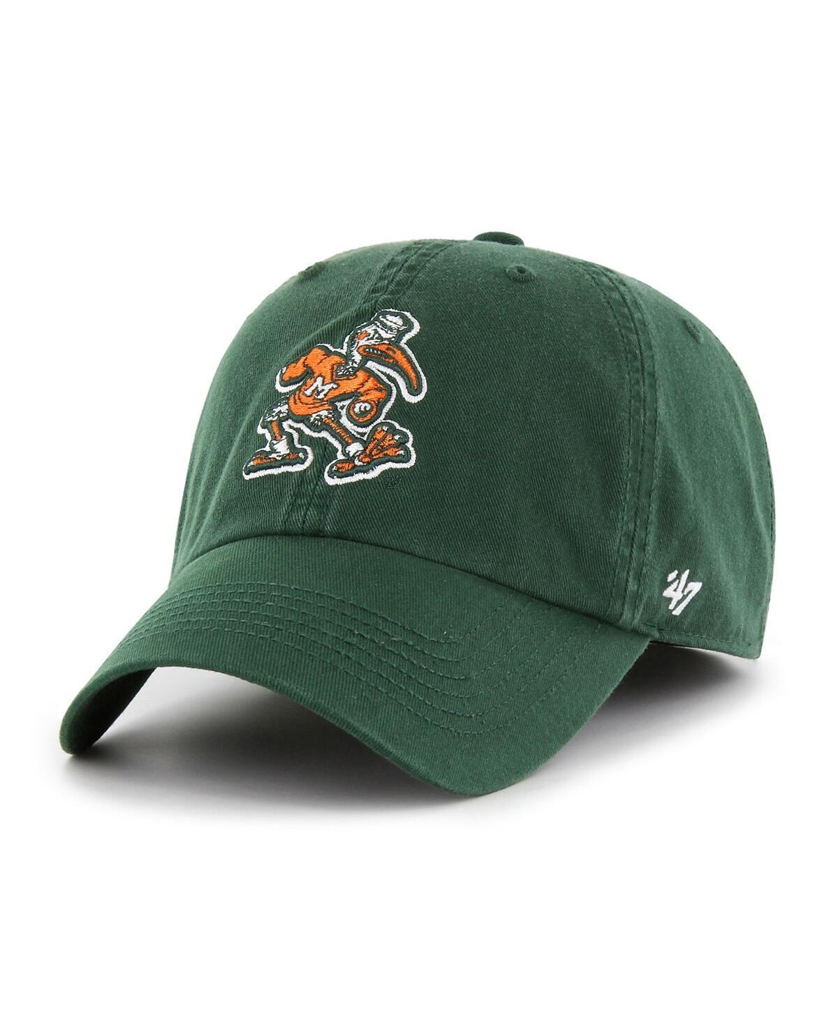 Mens 47 Brand Green Miami Hurricanes Franchise Fitted Hat Product Image