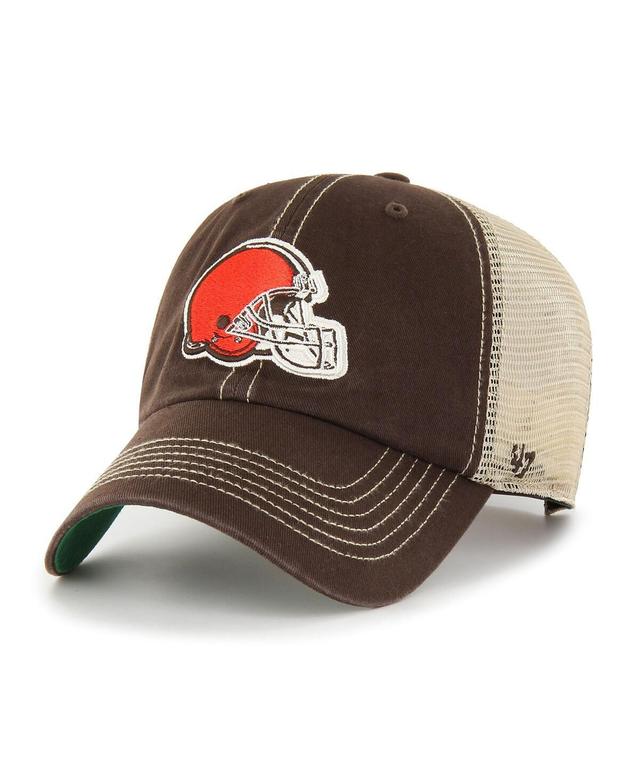 Mens 47 Brown Cleveland Browns Trawler Clean Up Trucker Snapback Hat - Brown Product Image