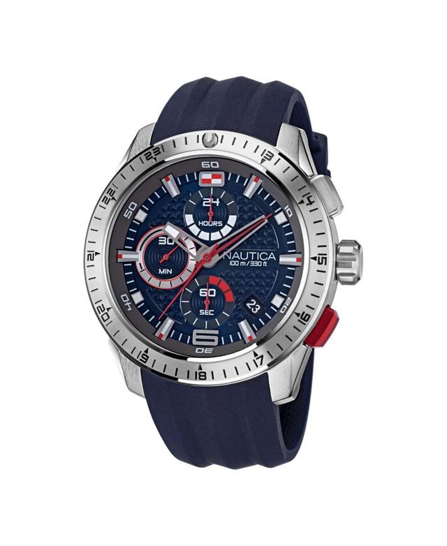 Nautica Mens Blue Silicone Strap Watch 47.5mm Product Image