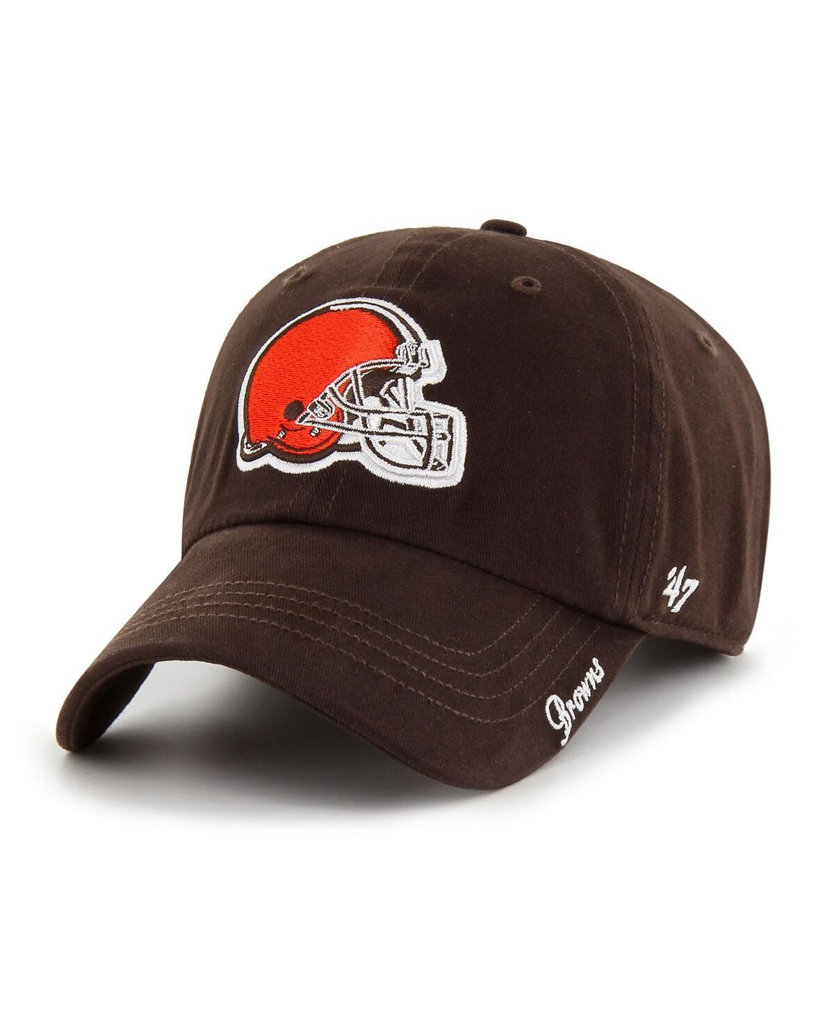 Womens 47 Brand Brown Cleveland Browns Miata Clean Up Primary Logo Adjustable Hat Product Image