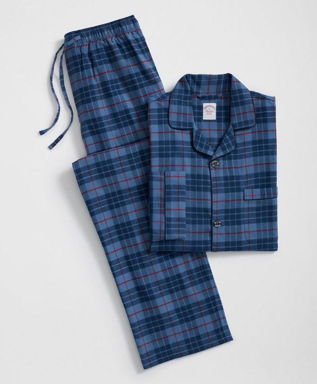 Cotton Flannel Plaid Pajamas Product Image