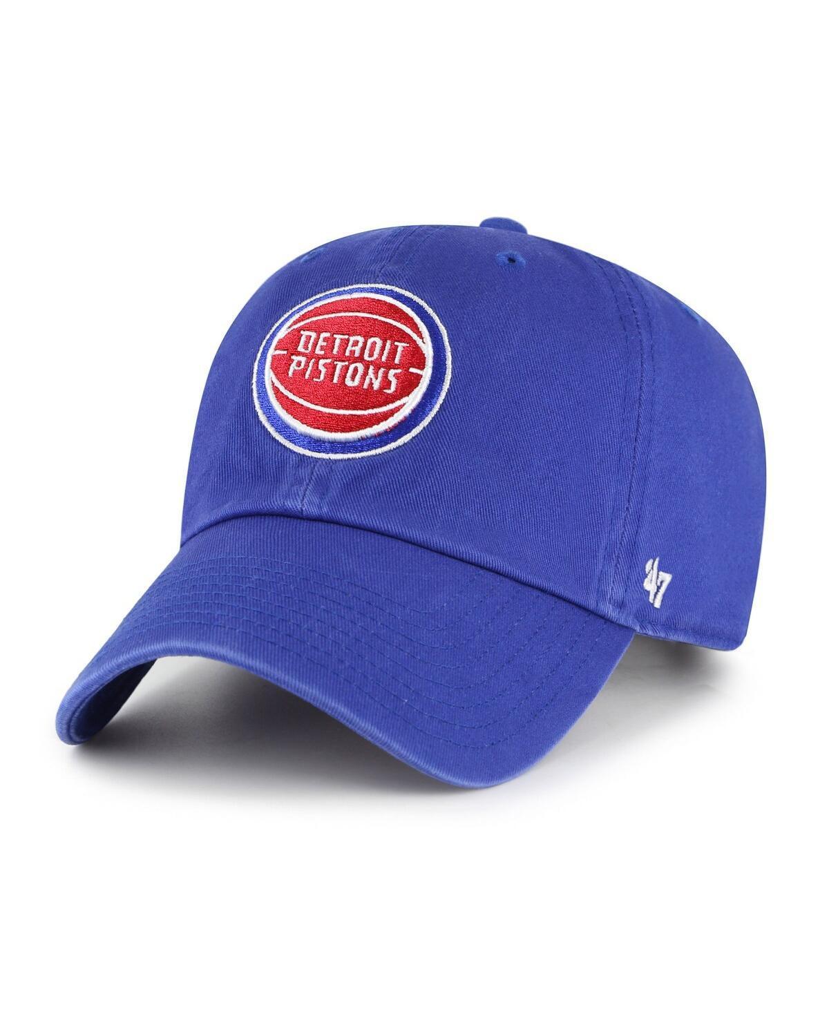 Mens 47 Blue Detroit Pistons Team Logo Clean Up Adjustable Hat Product Image