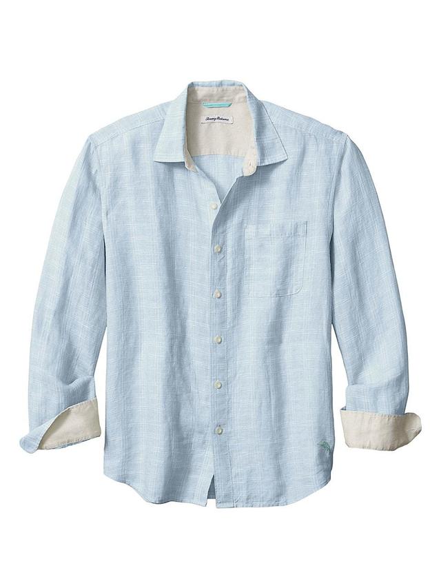 Mens Ventana Plaid Linen Shirt Product Image