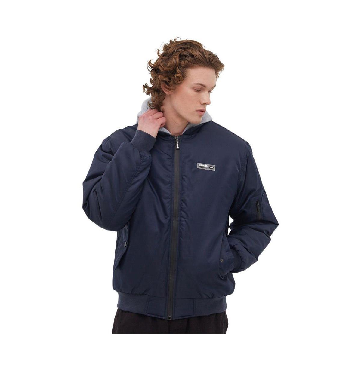 Mens Bomper Fleece Hood Bomber Jacket Product Image