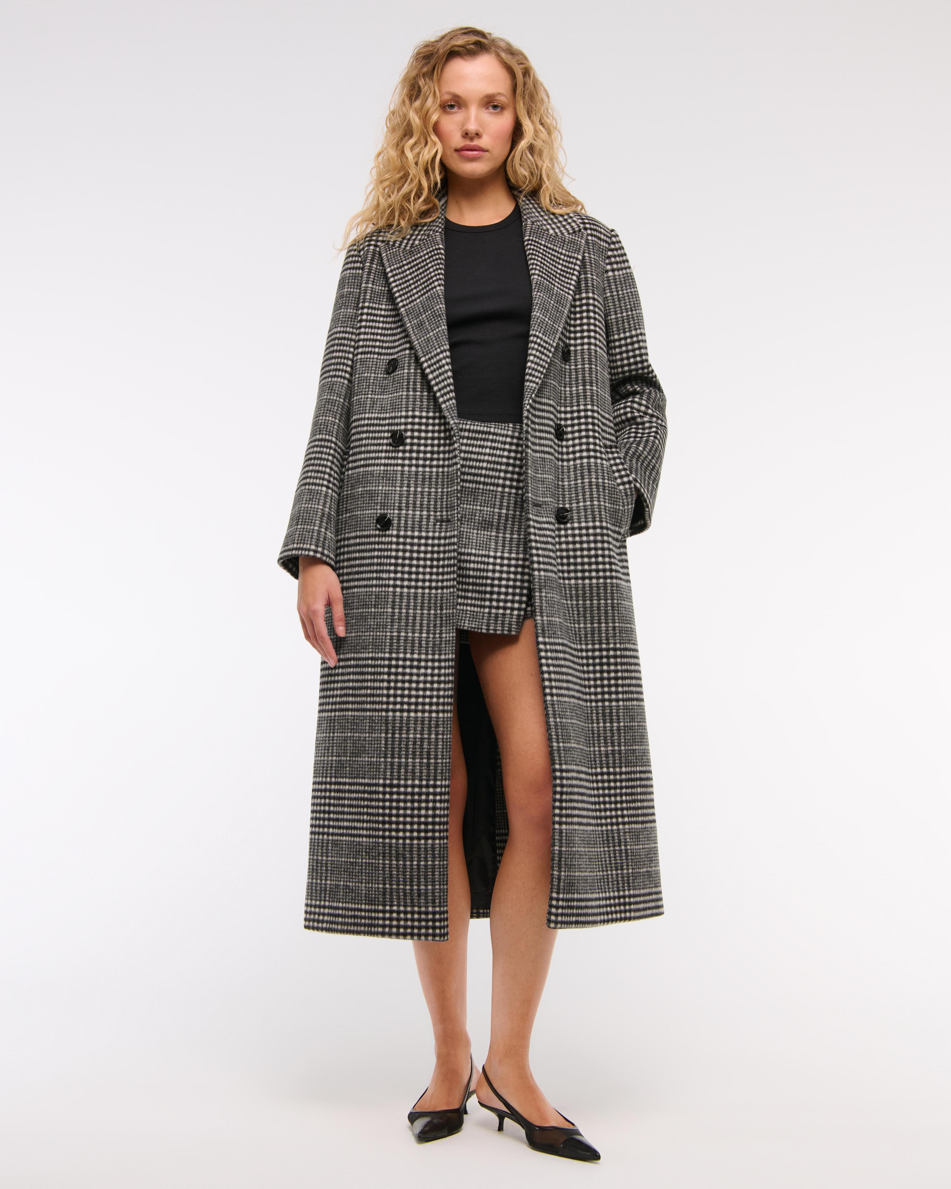 Wool-Blend Double-Breasted Coat Product Image