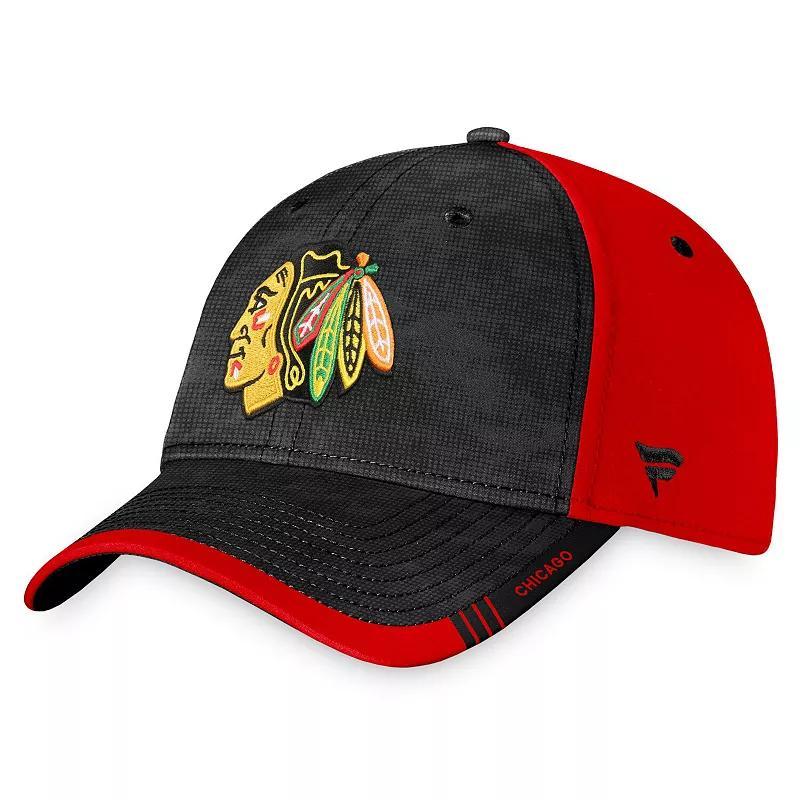 Mens Fanatics Branded /Red Chicago hawks Authentic Pro Rink Camo Flex Hat Product Image