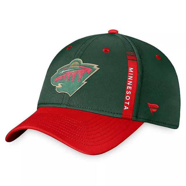 Mens Fanatics Branded /Red Minnesota Wild 2022 NHL Draft Authentic Pro Flex Hat Product Image